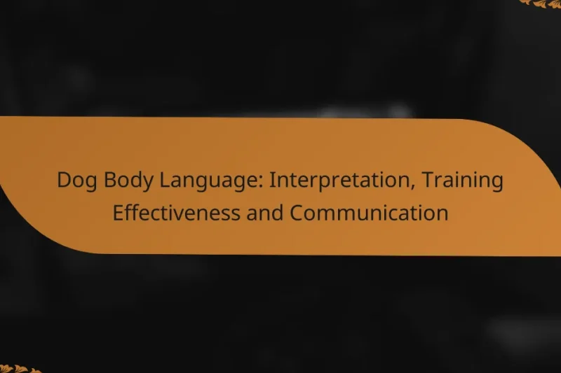 Dog Body Language: Interpretation, Training Effectiveness and Communication