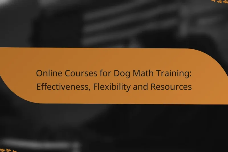 Online Courses for Dog Math Training: Effectiveness, Flexibility and Resources