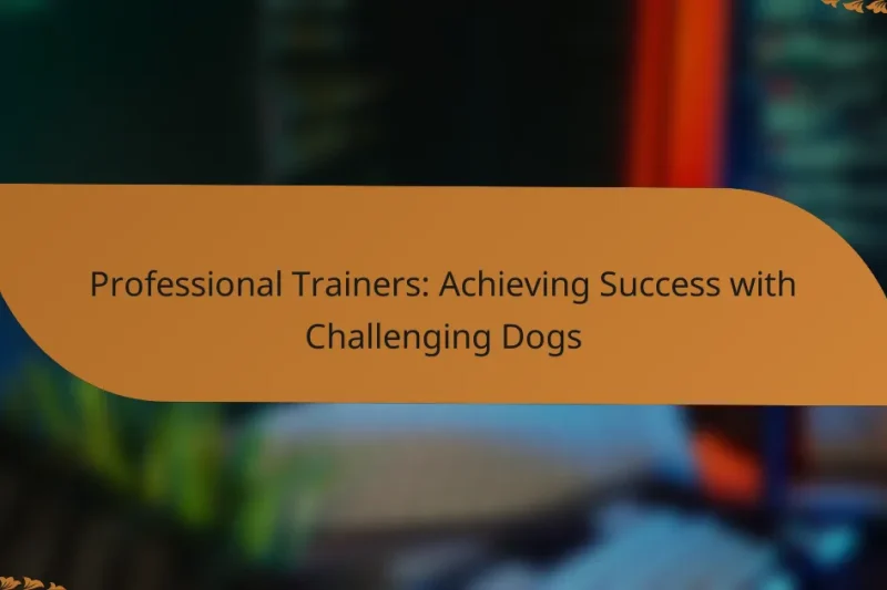 Professional Trainers: Achieving Success with Challenging Dogs