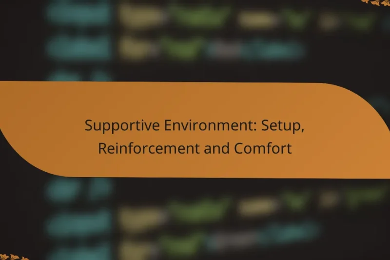 Supportive Environment: Setup, Reinforcement and Comfort
