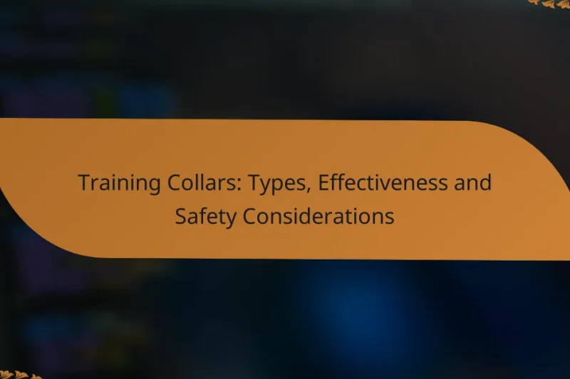 Training Collars: Types, Effectiveness and Safety Considerations