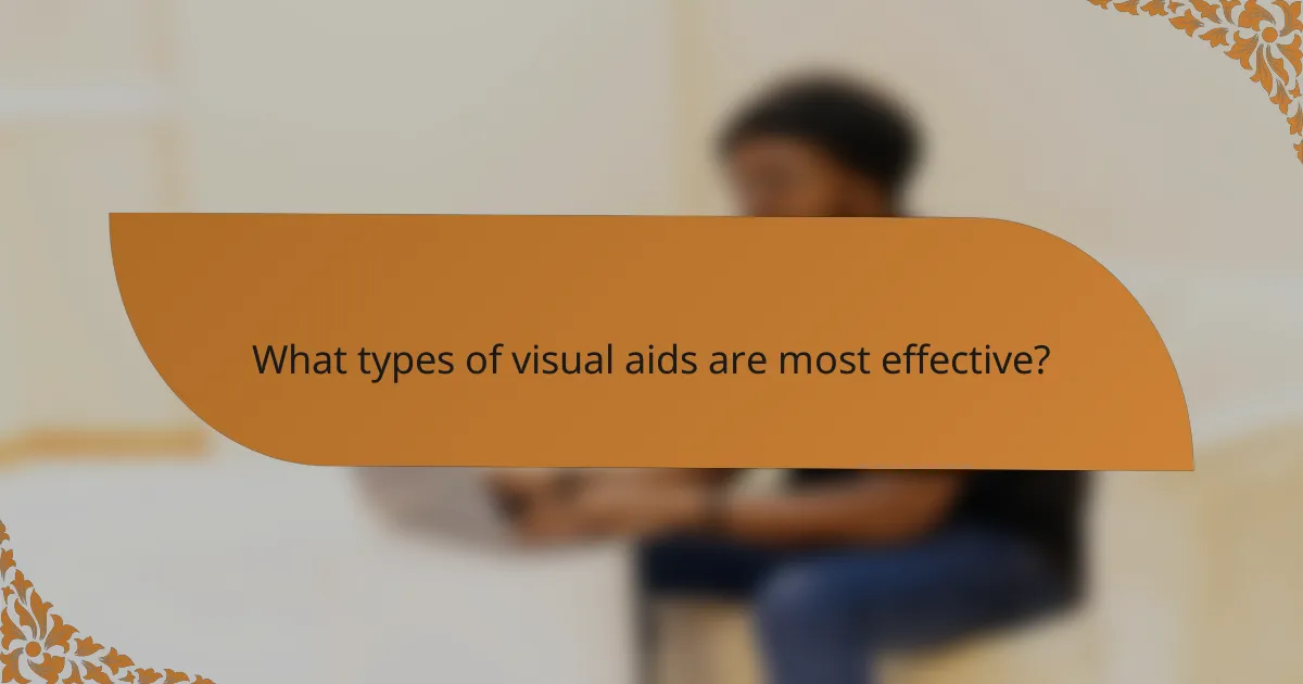 What types of visual aids are most effective?
